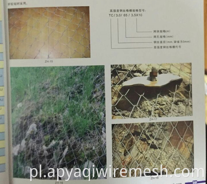 Rockfall Barrier Mesh SNS Elastyczne nachylenie systemu ochrony bezpieczeństwa System Rockfall Netting